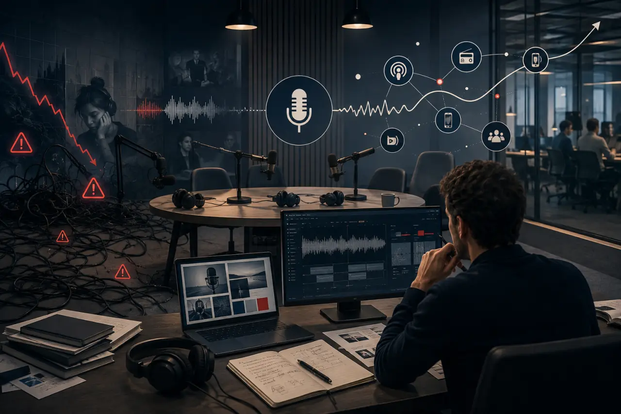 Podcast de marque : choisir le bon format, diffuser au bon endroit et éviter les erreurs qui font fuir l’audience